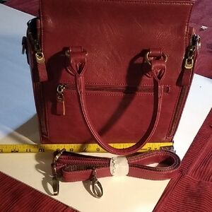 Elegant Red Leather Handbag